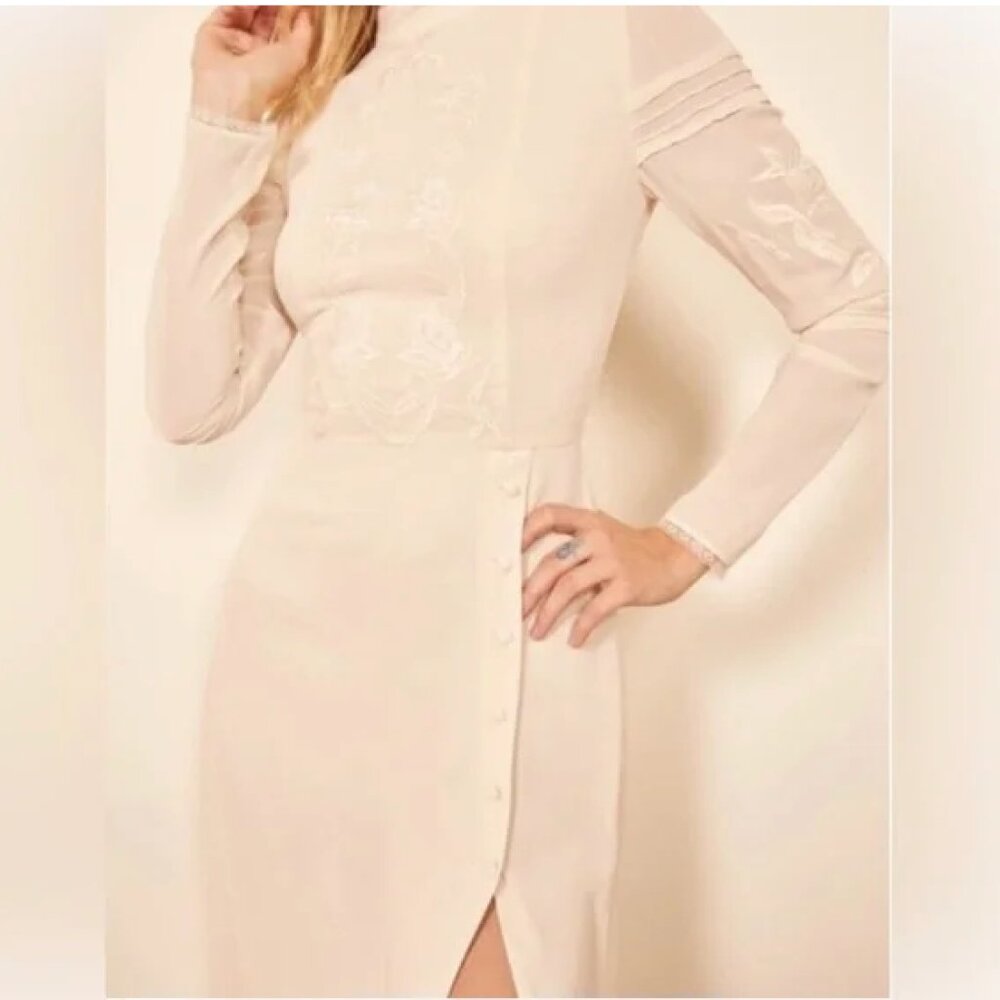 REFORMATION Adelia Midi Dress Sz 8 - Picture 3 of 12